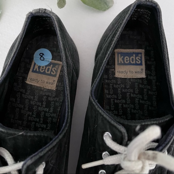 FINAL SALE Old School Vintage Canvas KEDS Black Sneakers - Picture 6 of 7
